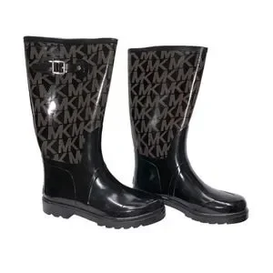 Michael Kors Brown Logo Tall Rain Boots | Mercari Michael Kors Black and Brown Logo Rain Boots display picture 1